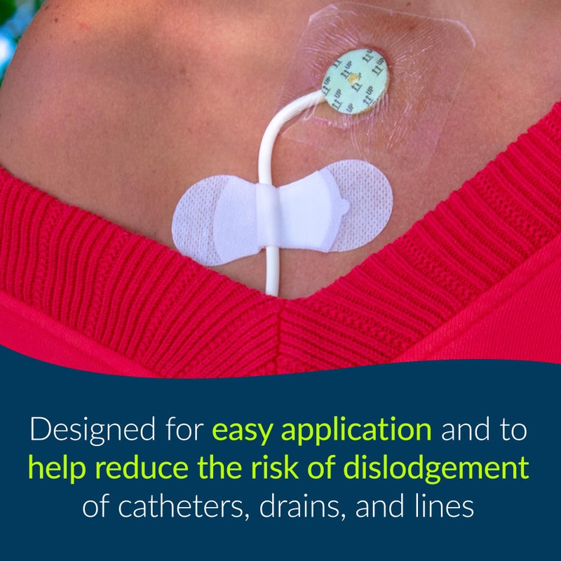 TIDI 3300M-10PK Grip-Lok Medium Securement Device ― Pack of 10 ― Catheter Stabilization Device ― White ― Low-Profile Design for Comfort― Home Healthcare ― FSA Eligible Medical Supplies - Image 5